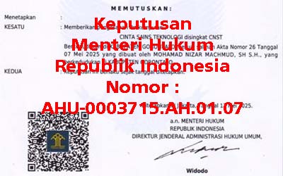Keputusan Menteri Hukum Republik Indonesia